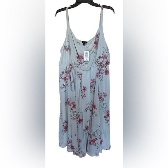 Torrid Fallover Floral Chiffon Cowl Neck Dress Women Plus Size 2X Cottagecore - Picture 3 of 16